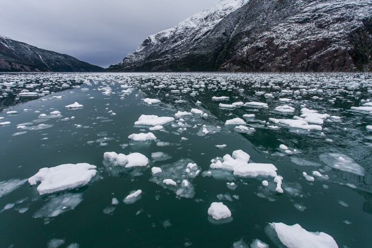 Glacier chilien en Patagonie du voilier venus