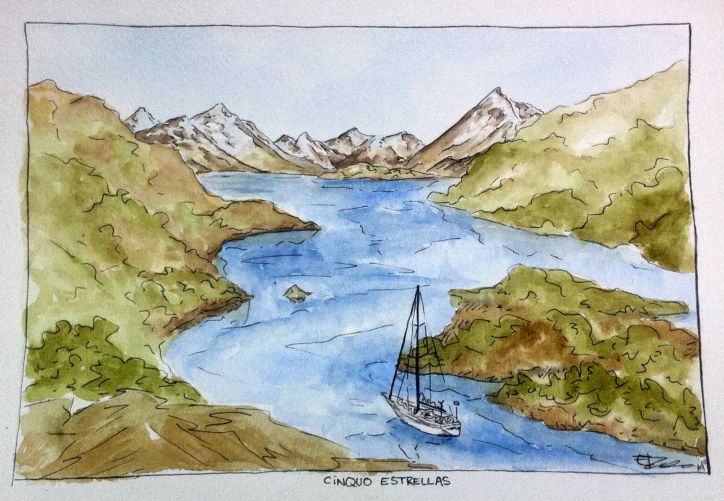 aquarelle cinquo estrellas