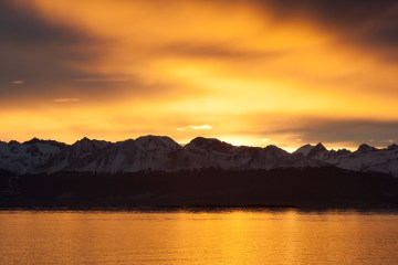 VENUS SAILING CROISIERE PATAGONIE Coucher de soleil